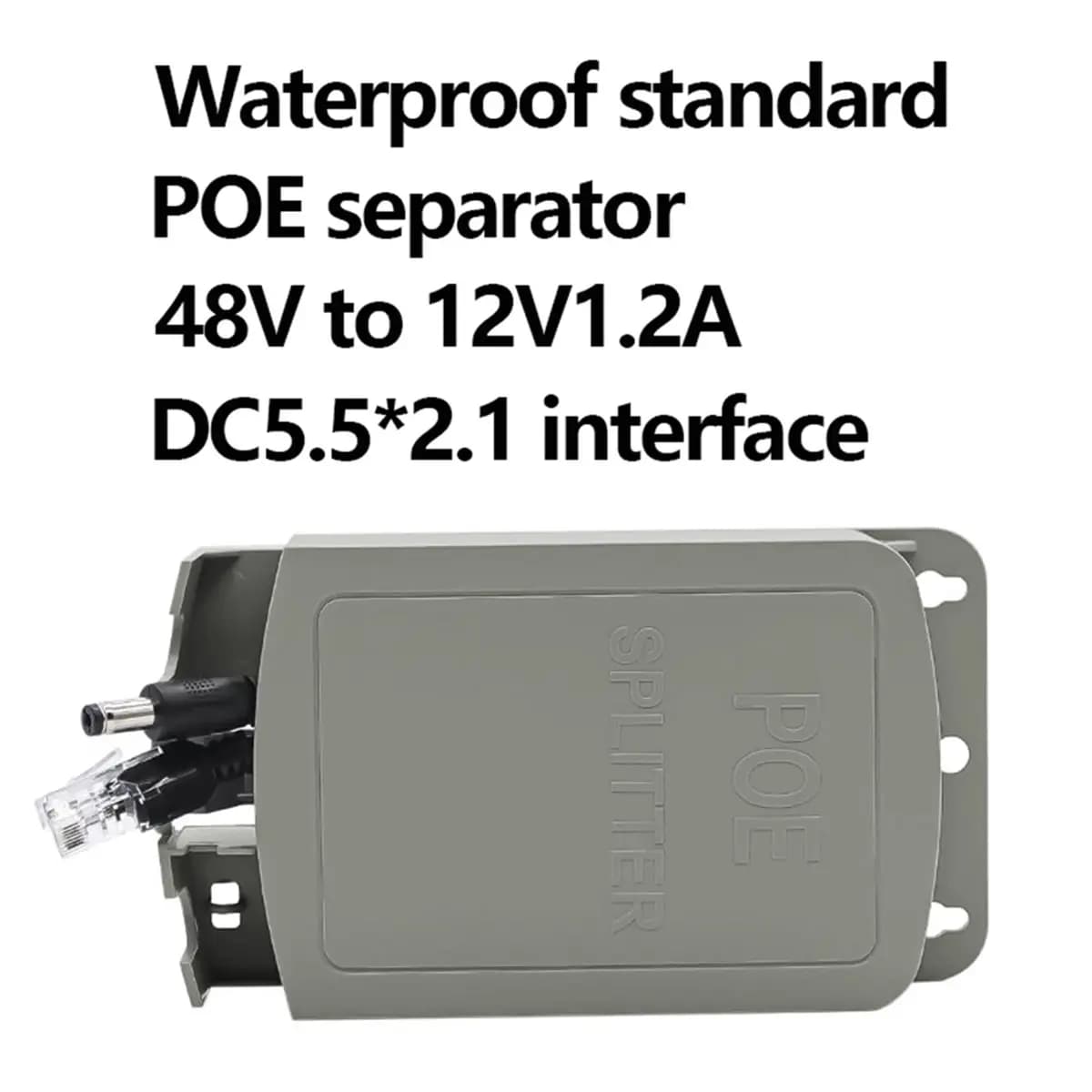 【MUST-HAVE LIST】 Waterproof POE Splitter IP67 48V to 12V 1.2A IEEE 802.3af/At Adapter for Outdoor IP Camera CCTV Security System