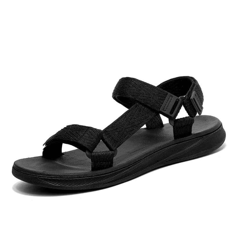 Sandali con fondo con plateau con suola spessa Sandali estivi da uomo con punta aperta regolabile con cinturino in velcro Sandalo per adolescenti Morbido e leggero