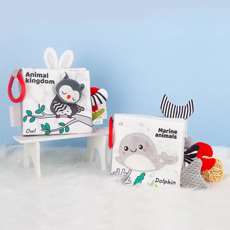 Giocattoli per bambini Libro di stoffa 3D Touch Feel Educazione sensoriale tattile per bambini Alfabetizzazione precoce Sviluppo dell'intelligenza Giocattoli di peluche