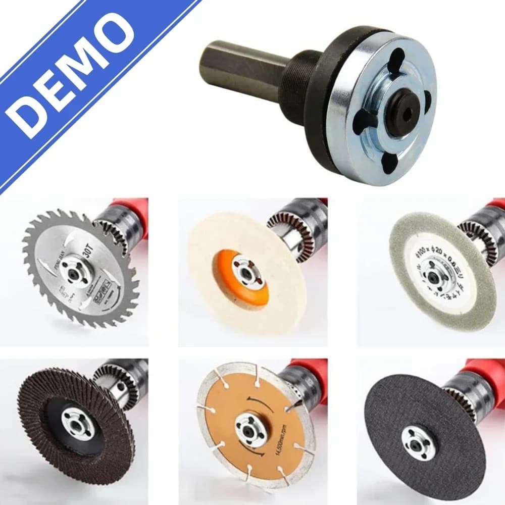 10 mm angle grinder set for electric drill - Connection adapter for grinding wheel for cutting disc polishing