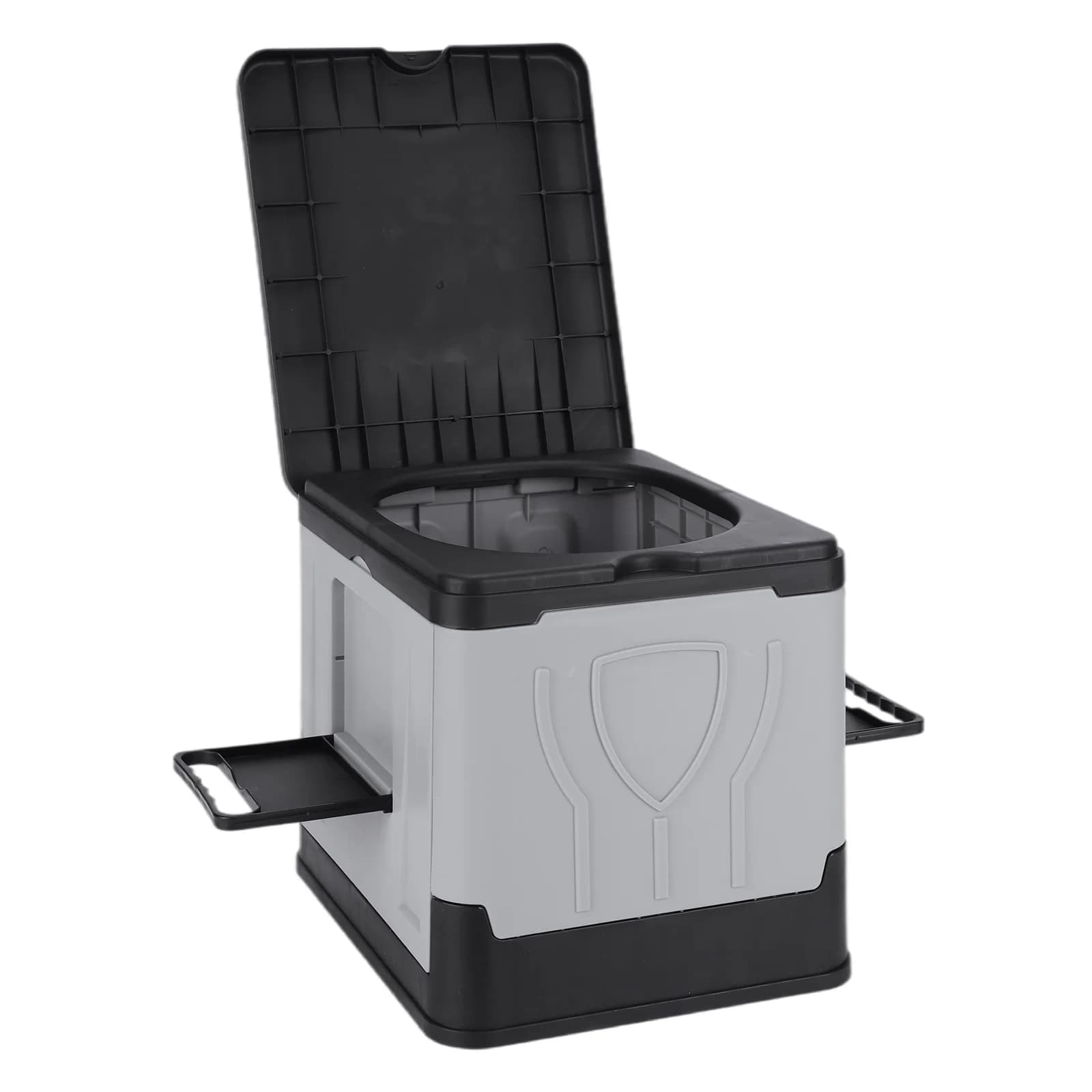 Folding Collapsible Toilet with Paper Holder & Lid Portable Potty Reusable for Adults Travel Outdoor Hiking Trips Beach
