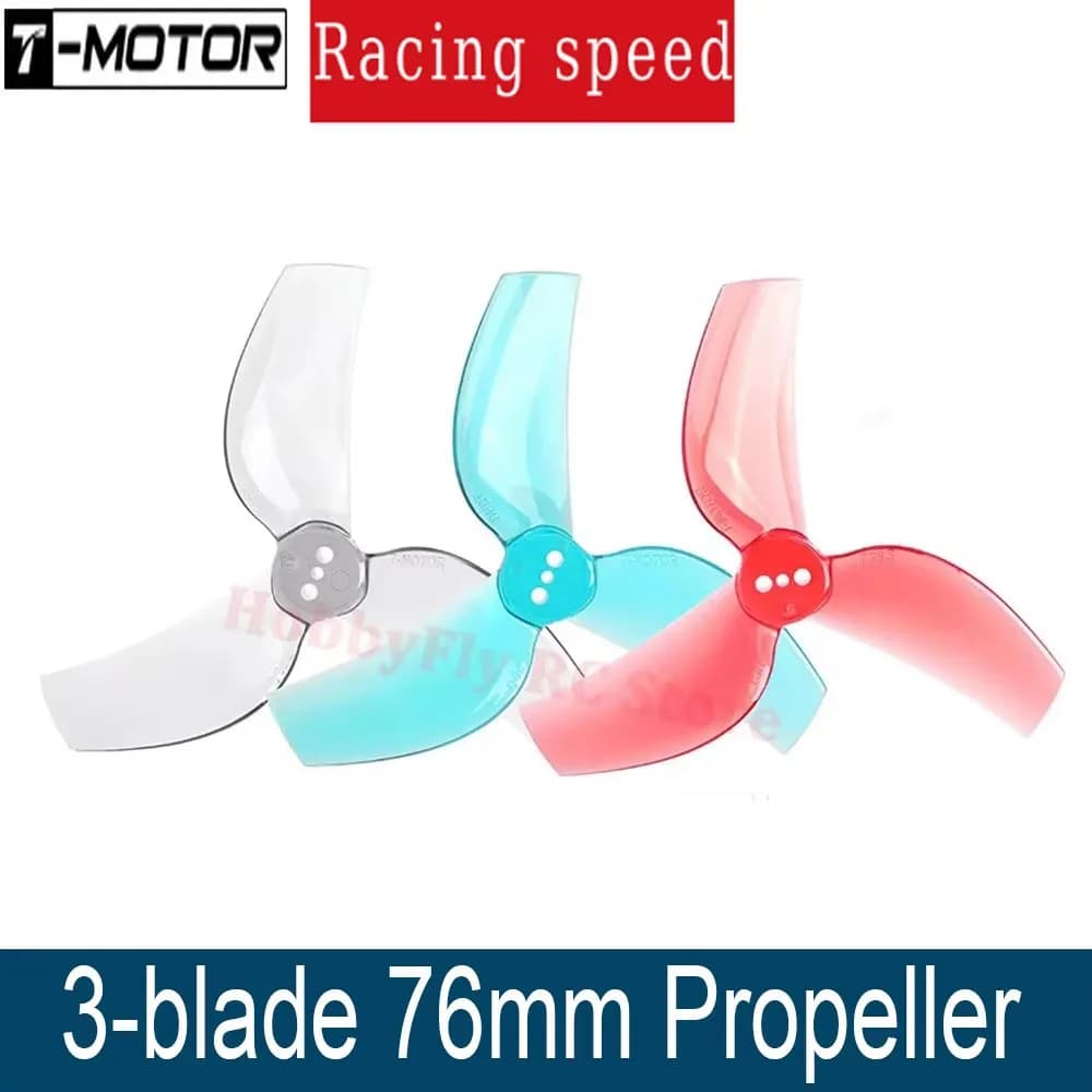 20 pz/10 paia T-MOTOR T76S 3 pale 76mm Elica 3 pollici CineWhoop Canalizzata Partita con F1507 senza albero RC FPV Racing Drone