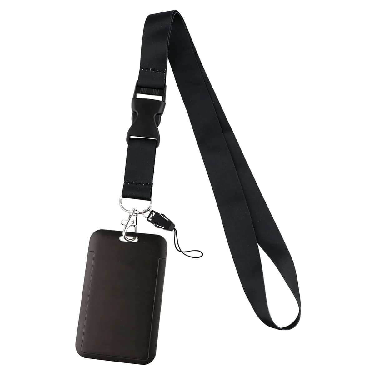 Cordini per tracolla neri per chiavi Portachiavi Porta badge ID Carta di credito Pass Hang Rope Accessori staccabili
