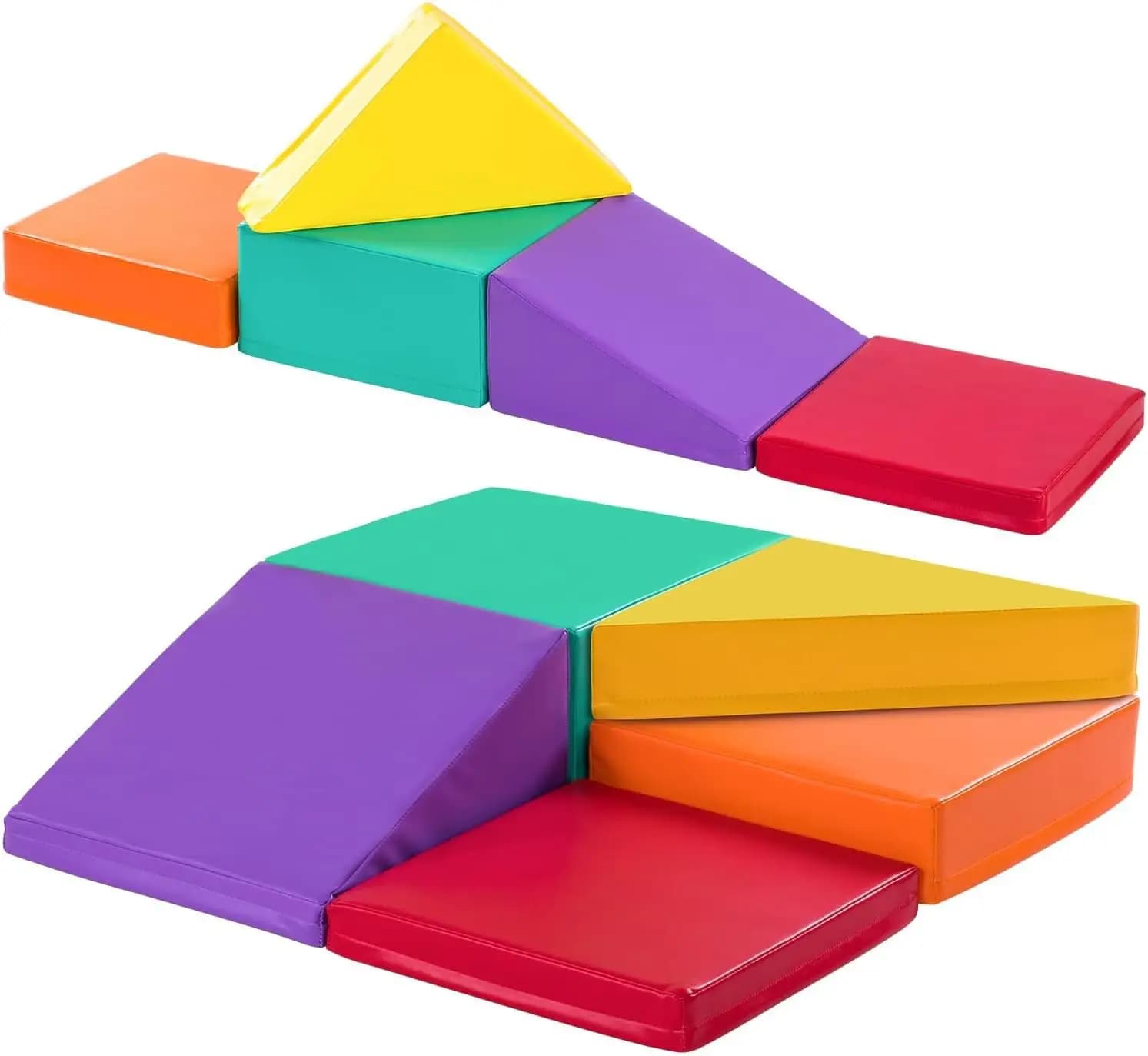 Giocattoli da arrampicata per bambini - Set da 5 pezzi per scalatore angolare, set da gioco morbido per bambini - Blocchi da arrampicata in schiuma - Attrezzatura da palestra morbida e sicura