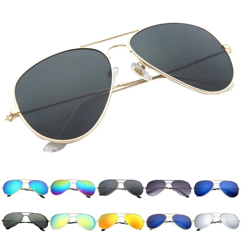 Occhiali da Sole in Metallo alla Moda per Uomo e Donna, Stile Pilota con Lenti Sfumate, Occhiali Oversize da Donna, Oculos Lentes Gafas De Sol
