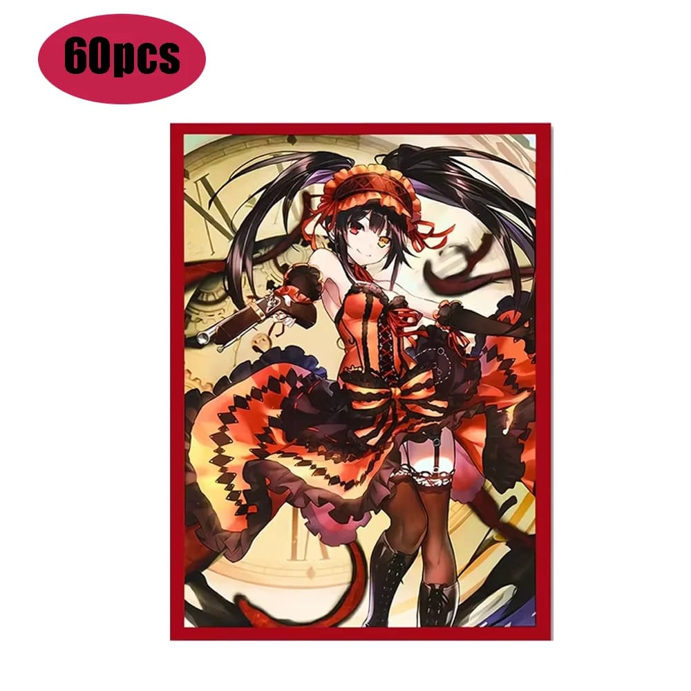 60PCS 67x92mm Manicotti per carte anime olografici Foil Gioco da tavolo Protezione per carte collezionabili Adatto per buste per carte PKM/MGT/PTCG