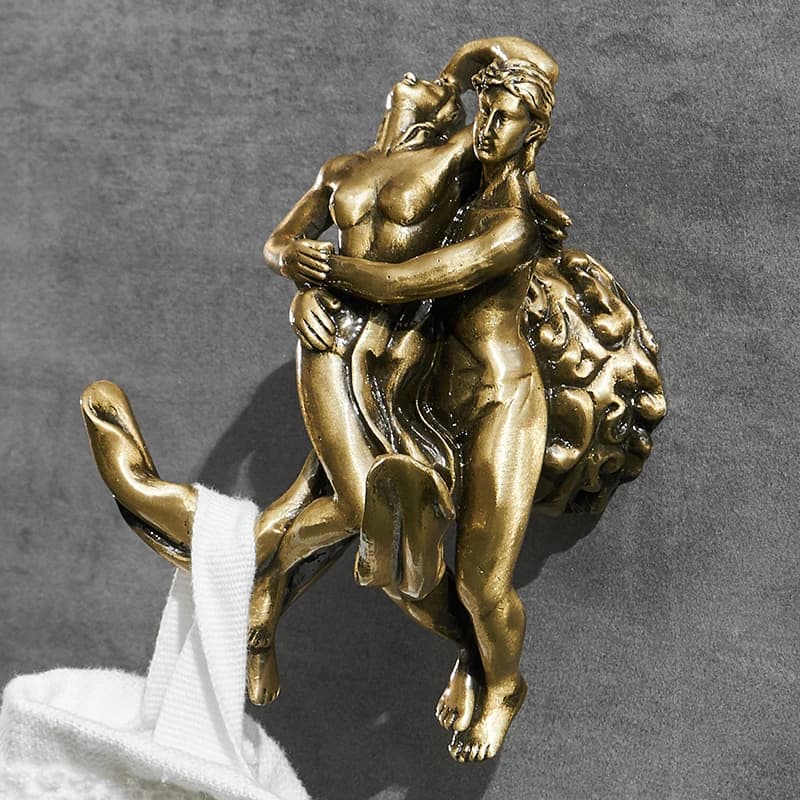 Romantic gold bath towel hook, brass coat hangers and coat hangers, classic bathroom durable wall hook MB-0812B