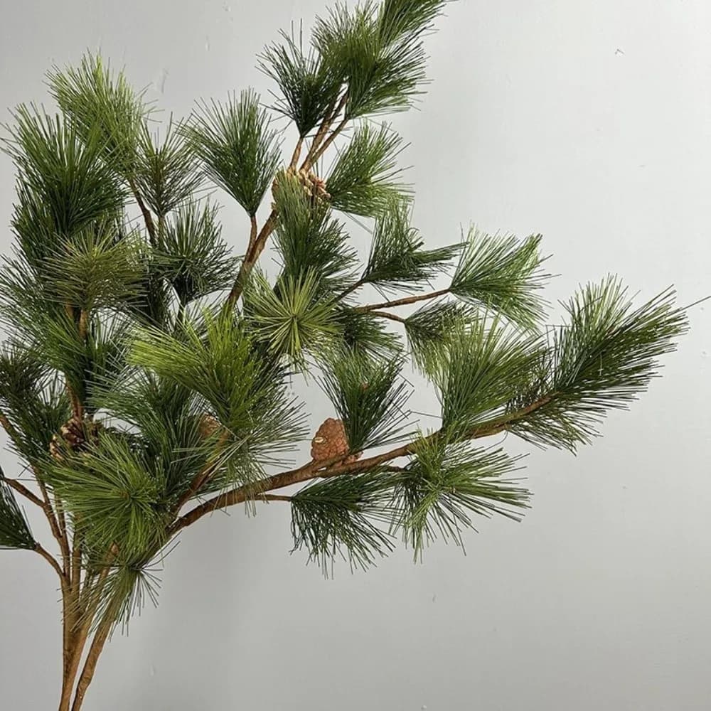 Realistic Artificial Pine Copper with Pine, Fin Plastic Pine Plant, Chinese Style False Pine Copper for Wedding Decorations