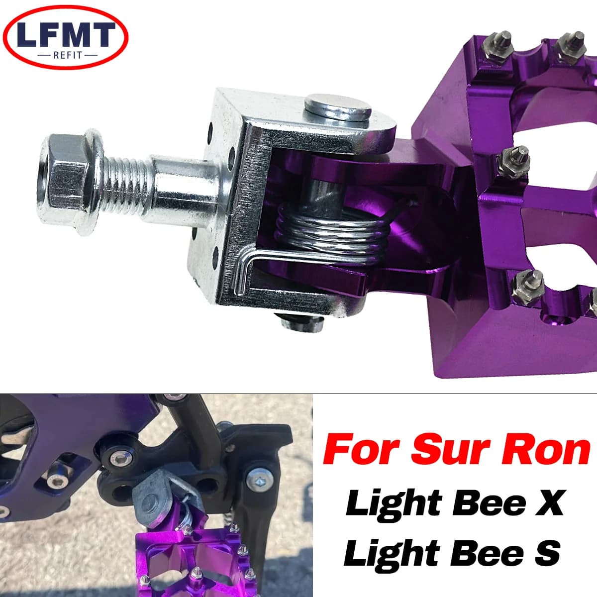 Supporti Pedali Elettrici per Motocross, Staffe di Fissaggio Poggiapiedi per Segway X160 X260, Surron Light Bee X & S