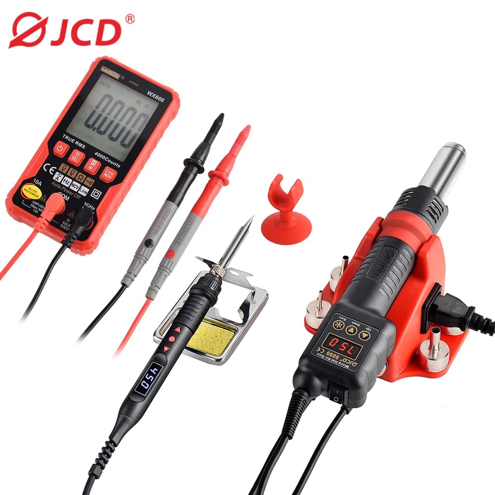 JCD 8899 750W Micro Pistola ad Aria Calda Display LCD Stazione di Saldatura di Rilavorazione Pistola di Calore Portatile Temperatura Regolabile Strumenti di Saldatura BGA