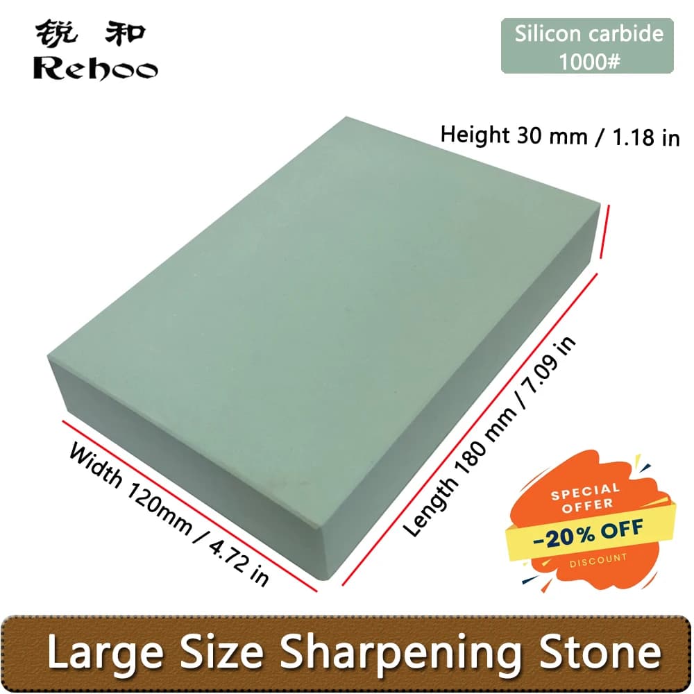 Rehoo Pro Whetstone gemma gialla di grandi dimensioni verde carburo di silicio coltello per affilare pietra macinare prodotti industriali utensili da cucina