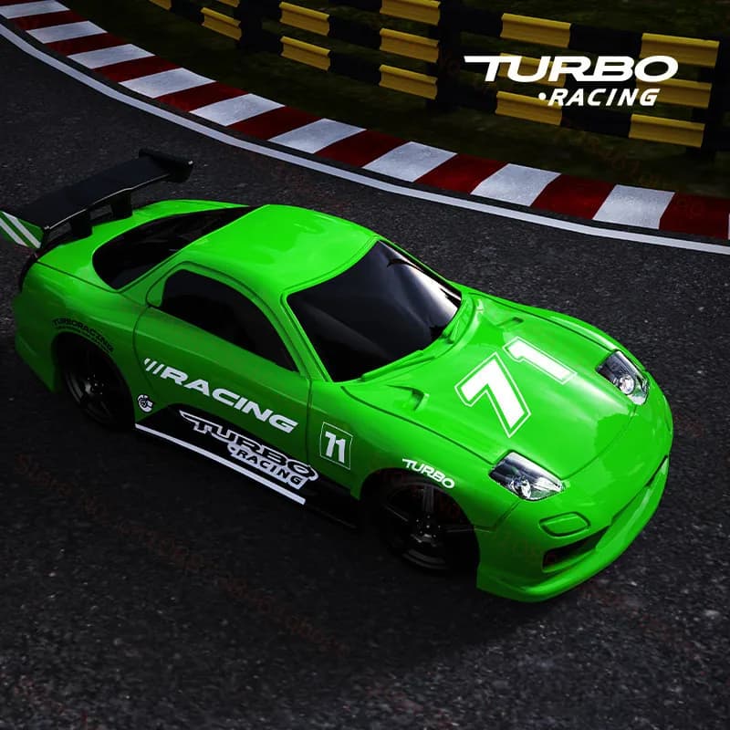 Turbo Racing 1/76 Mini Rc Car C71 5-channel Micro Proportional Remote Control Racing Vehicle For Indoor Track Game Hobby Adults