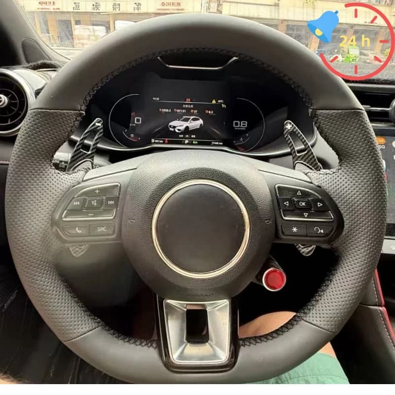 Coprivolante cucito a mano realizzato in vera pelle antiscivolo per MG ZS HS GS 5 6 RX5 RX8 ZST ZS EV 2017 2018 2019-2023