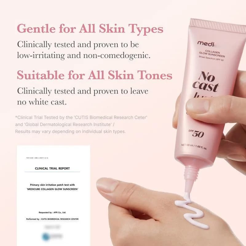 3pcs Collagen Brightening Protective Cream Lightweight Breathable Non White Cast Nourishing Skin Mild Face Sunscreen Lotion