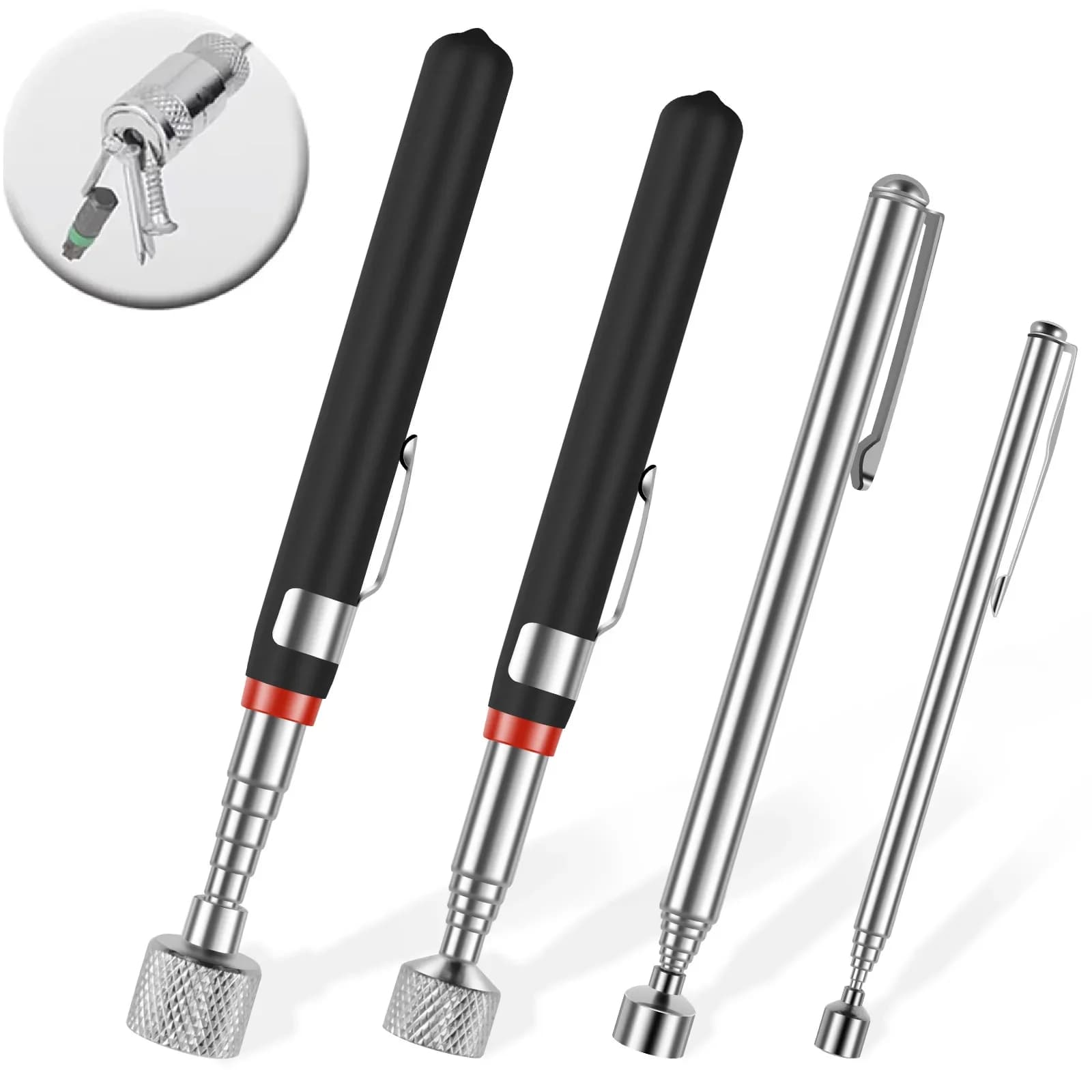 Strumento di raccolta magnetica Asta magnetica telescopica portatile Acciaio inossidabile Pick up Dado Bullone Magnete Stick Grabber Vite Magnete Strumento