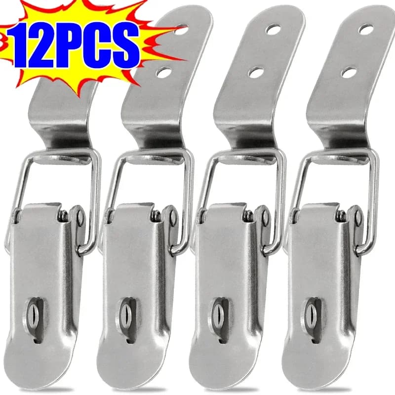 12/1x90 gradi bocca d'anatra fibbia gancio di blocco per valigie in pelle scatole di legno ferro caricato a molla disegnare toggle chiusura morsetto clip