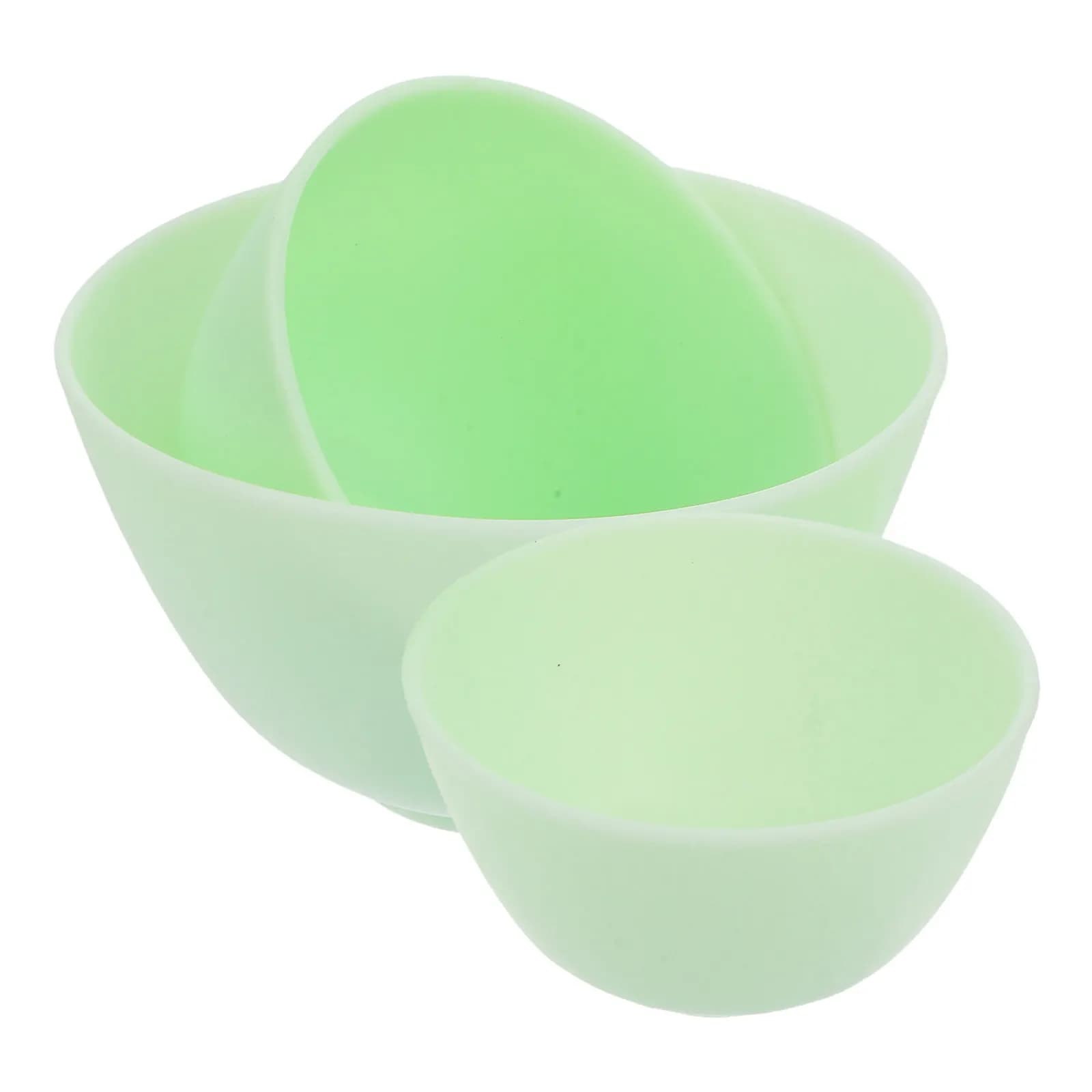 3Pcs Premium Silicone Mask Mixing Bowl Set Gentle Safe Anti-Spill DIY Face Mask Stirring Bowl for Hair Oil Mixing Beauty DIY