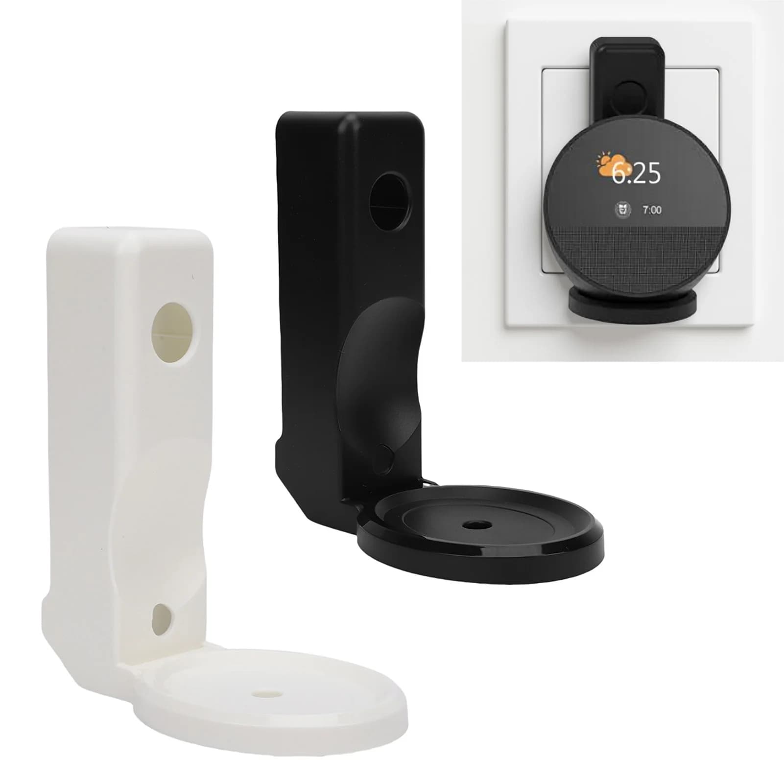 Supporto a Parete per Altoparlante Echo Spot 2024, Stabile e Salvaspazio, con Gestione Cavi