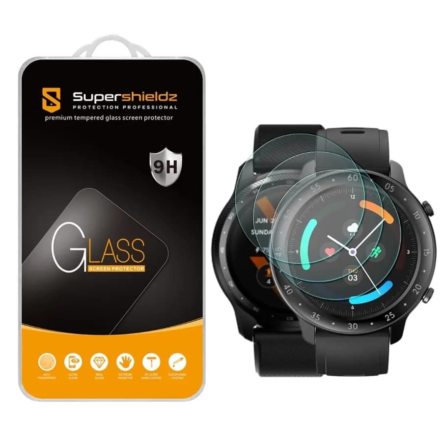 [3-Pack] for TicWatch Pro 3/ TicWatch Pro 3 Ultra GPS Smartwatch Tempered Glass Screen Protector, Anti-Scratch, Anti-Fingerprin