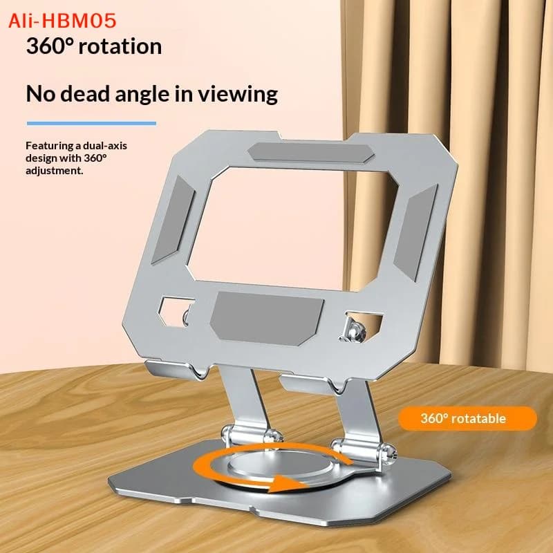 (HB05)360° Rotatable Tablet Stand Adjustable Foldable Desktop Stand Holder Compatible For 4.7-12 Inch Tablet Phone Laptop Tablet