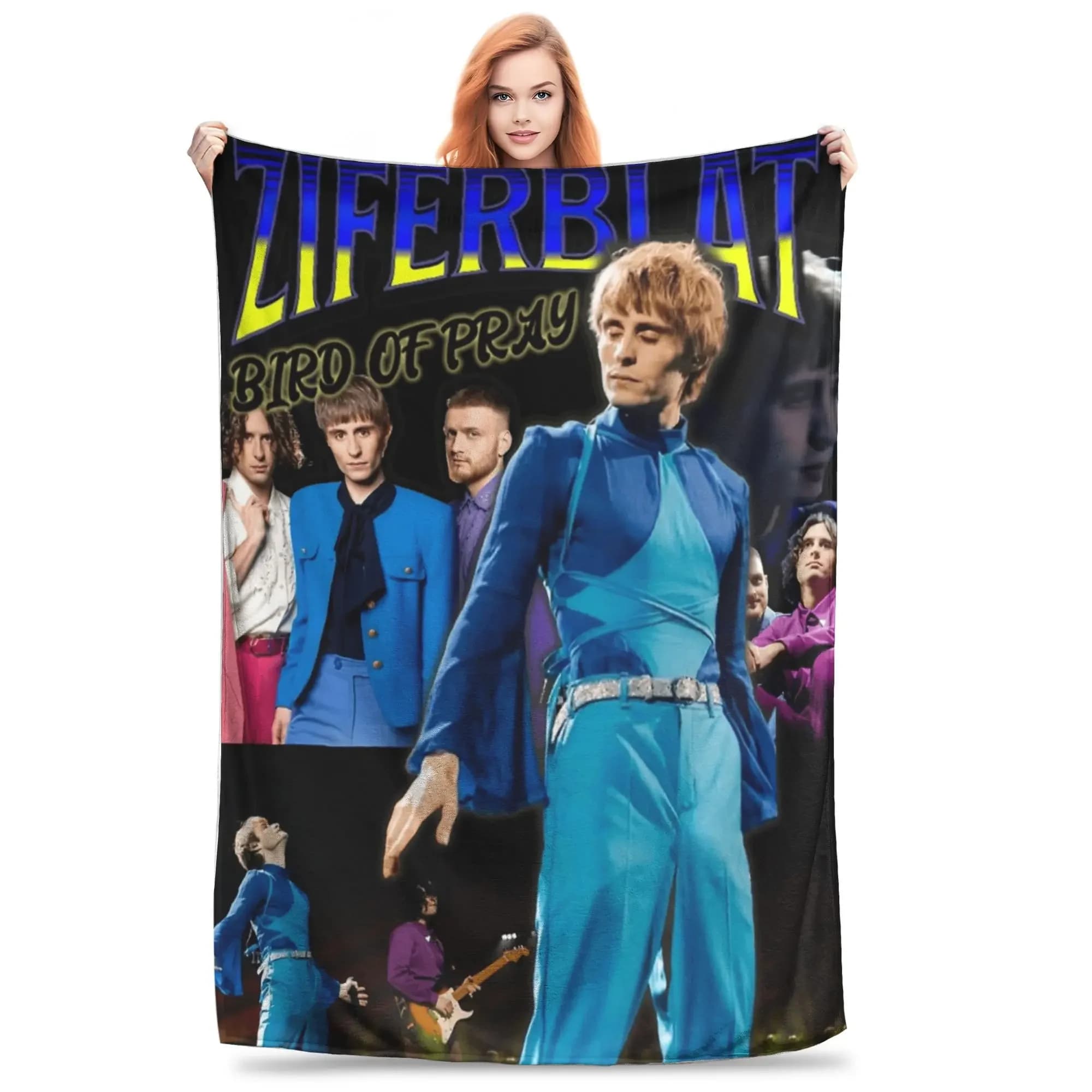 Ziferblat Bird Of Prey Ukraine Eurovision Throws Flannel Bedspread Bedroom Sofa Bed Cover Funny Design