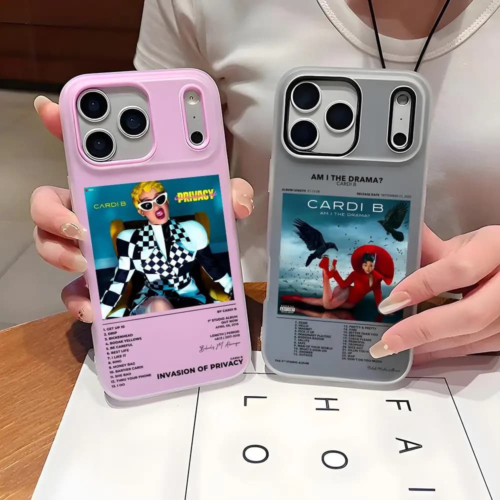 Cover for iPhone C-Cardi B Hip Hop for iPhone 17 16 15 14 13 12 11 Pro Max Plus Mini, gel soft shockproof transparent case