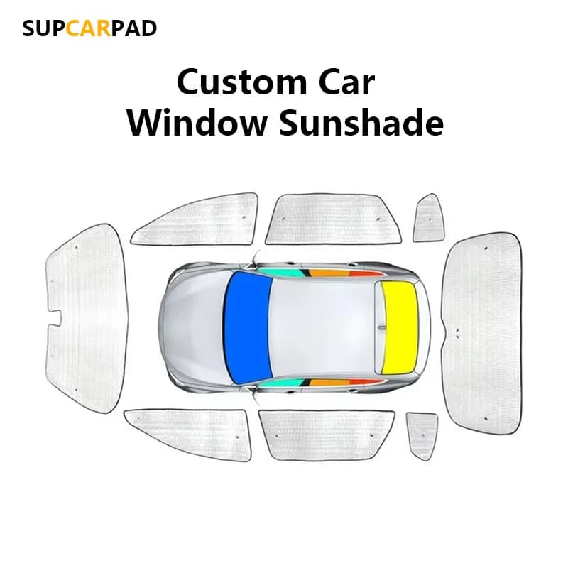 Parasole personalizzato per parabrezza e finestrini laterali per protezione solare e privacy per SUBARU IMPREZA 2 DR COUPE 1995-2001