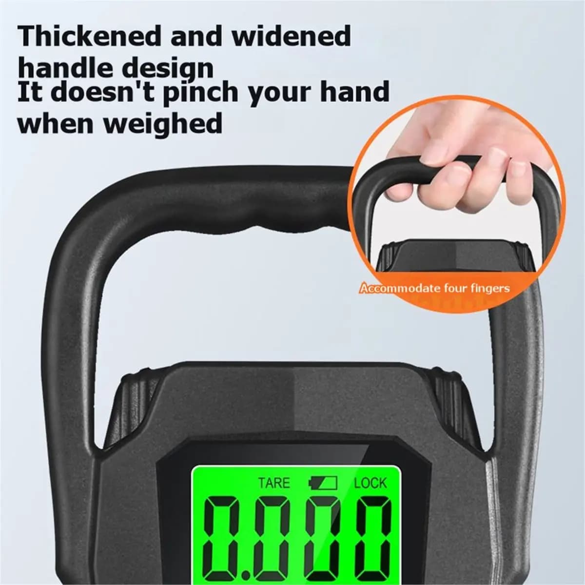 Bilancia Digitale LCD Portatile da 50kg/50g con Gancio, Bilancia Elettronica per Bagagli e Pesatura