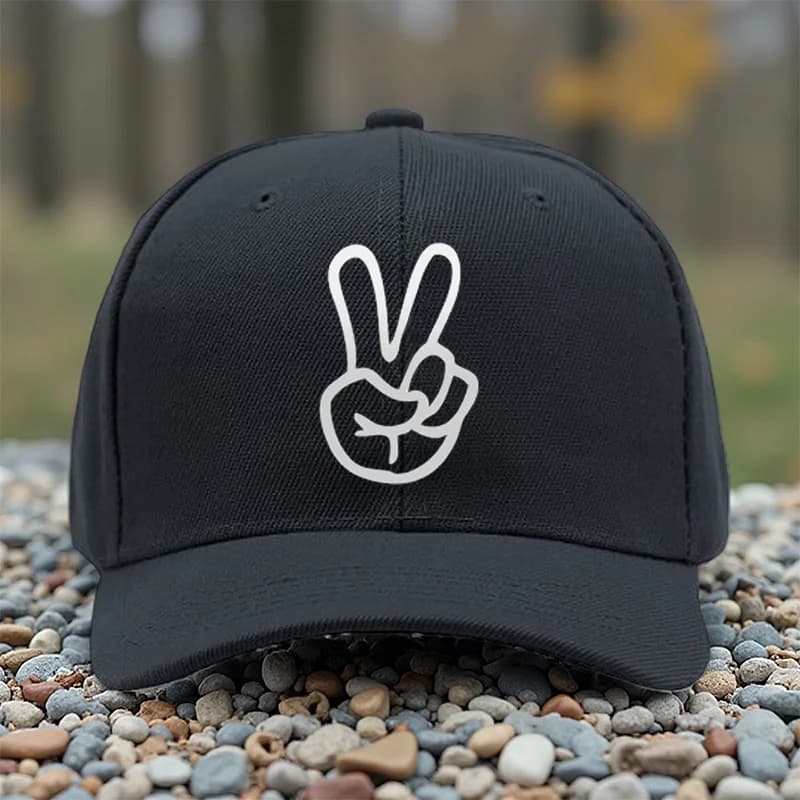 2026 Fashionable Baseball Cap with a Peace Sign Icon, Adjustable Sun Hat for Men And Women, Truck Driver Cap