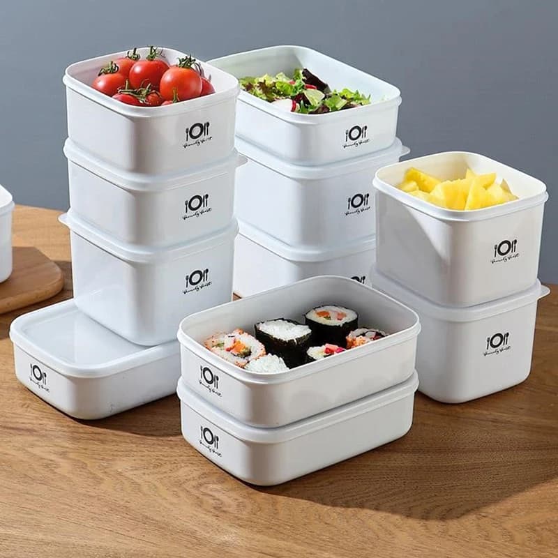 Contenitori per alimenti con coperchi contenitore per la preparazione dei pasti scatola per il pranzo di conservazione degli alimenti ermetica frigorifero scatola di conservazione fresca per cucina e casa