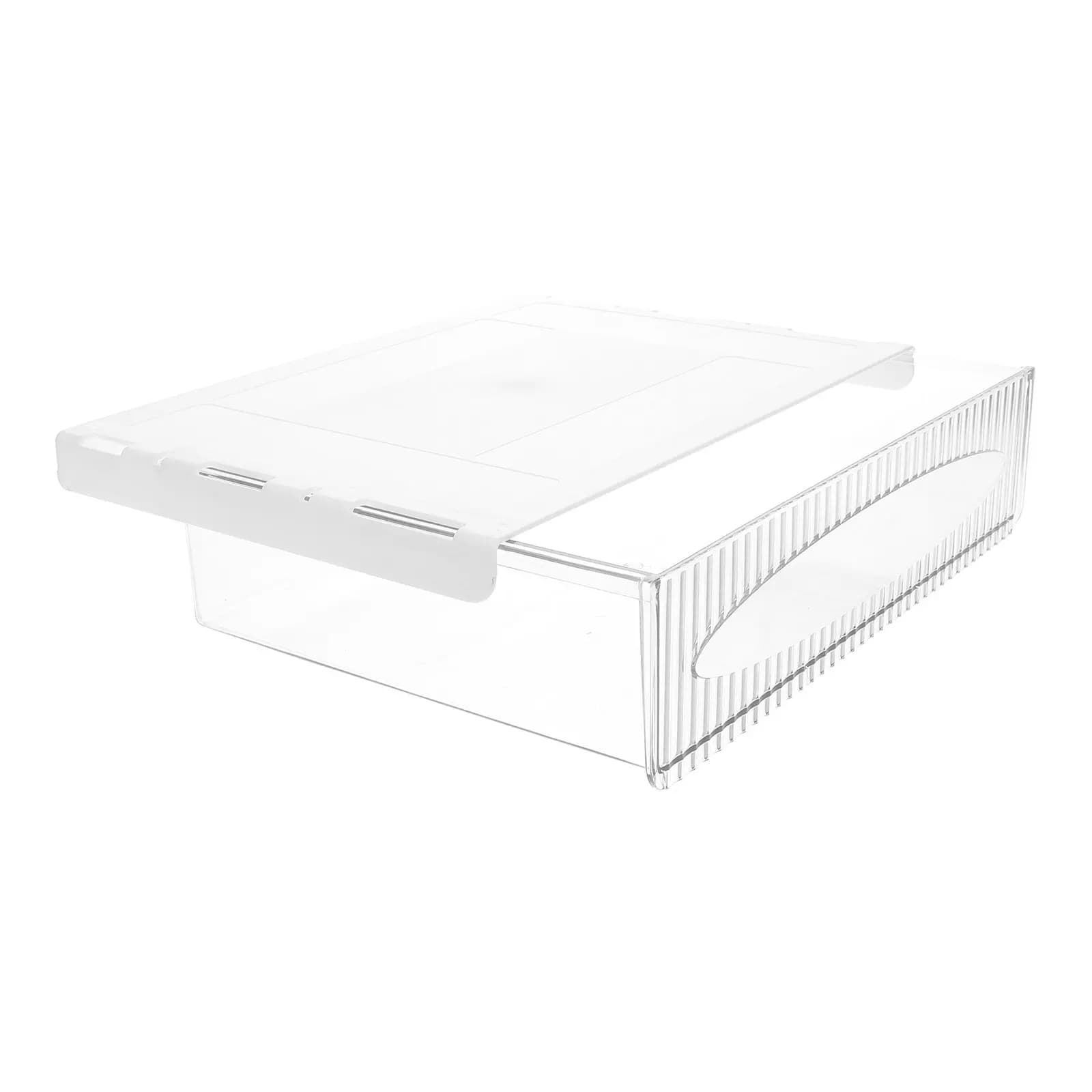 Organizer Sottoscrivania in Plastica Resistente con Adesivo, Contenitore Nascosto per Cosmetici, Forniture per Ufficio, Telecomandi, Trucchi