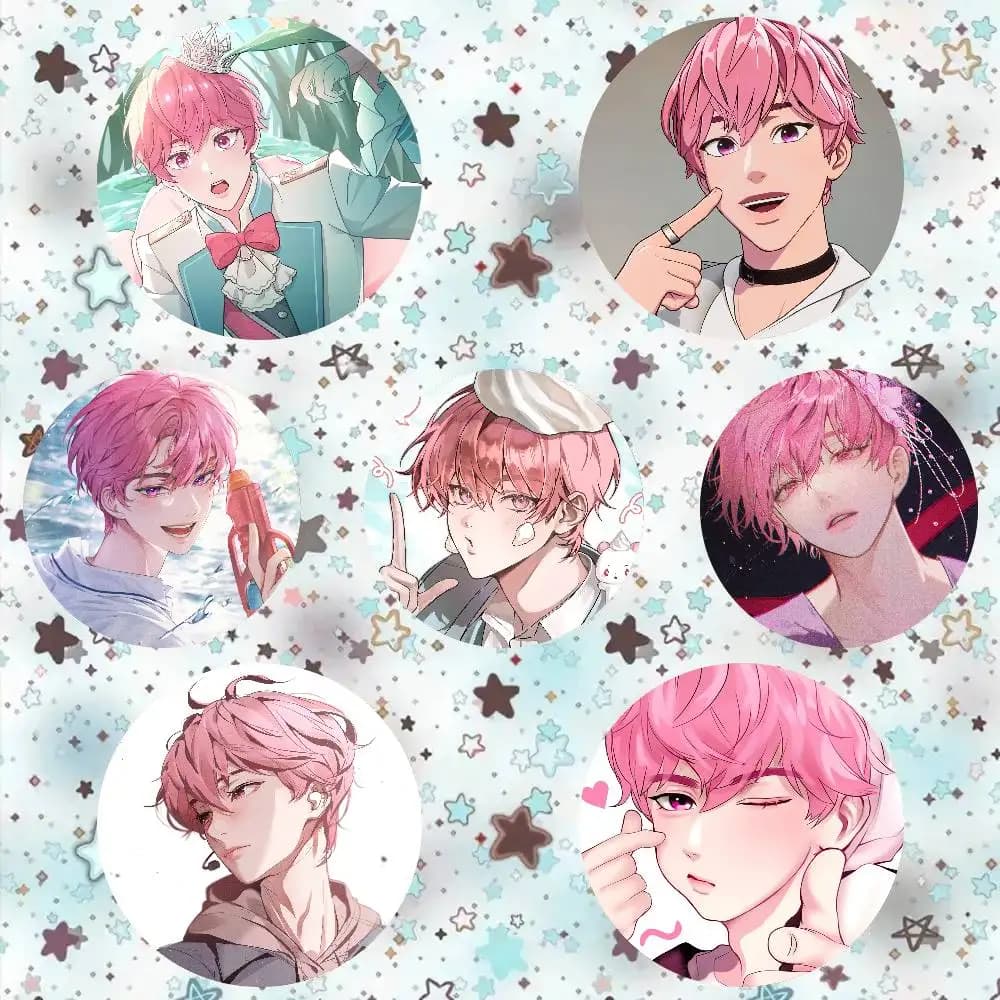 B-Bamby Anime Singer Round Badge Lapel Pins per zaini, valigette, spille laser, regali per abbigliamento