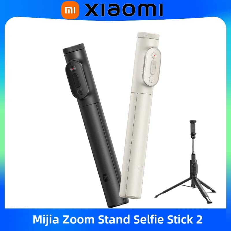 NUOVO Xiaomi Zoom Stand Selfie Stick 2 Treppiede Selfie Stick con Telecomando Bluetooth Pieghevole Estensibile Monopiede 360 ° Girevole