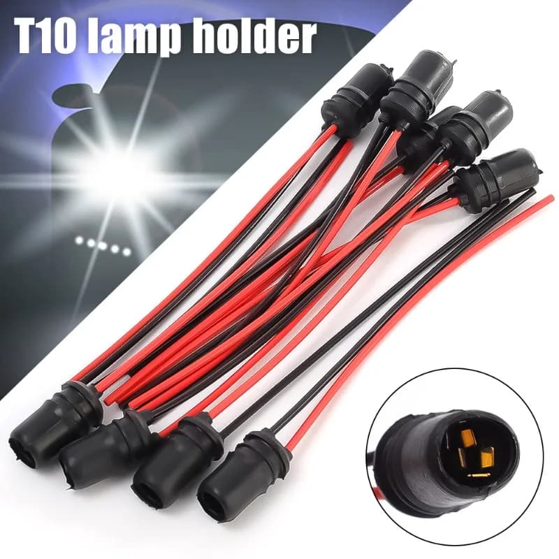 Presa per lampadina estensione per lampadina per auto connettore T10 spina per lampadina con Base a cuneo per accessori per l'illuminazione dell'auto del cruscotto del motociclo