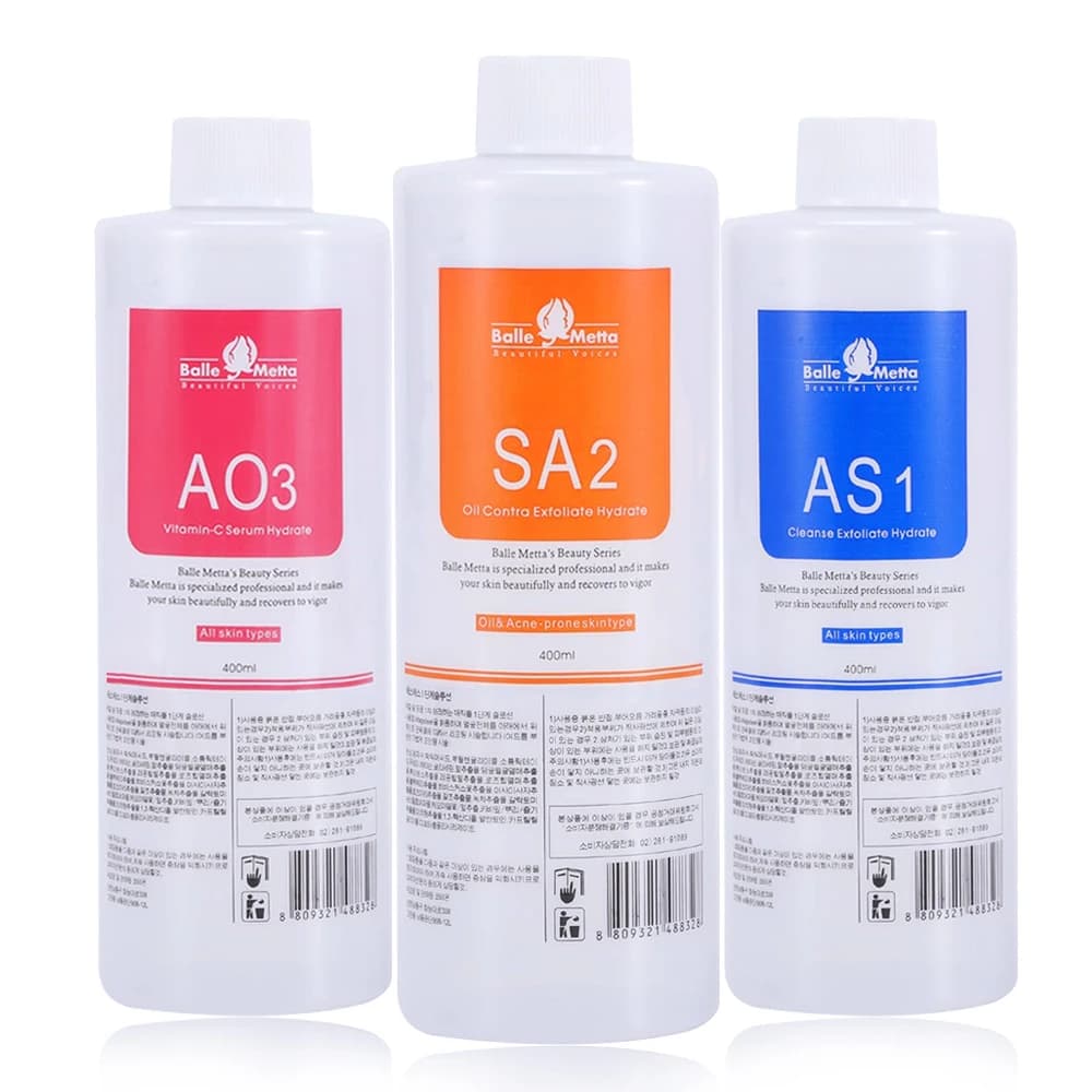 3 pcs/lot 1200ML Hydra Liquid Face Serum Face Aqua Peel Solution AS1 SA2 AO3 For Beauty Machine SkinCare Deep Cleaning