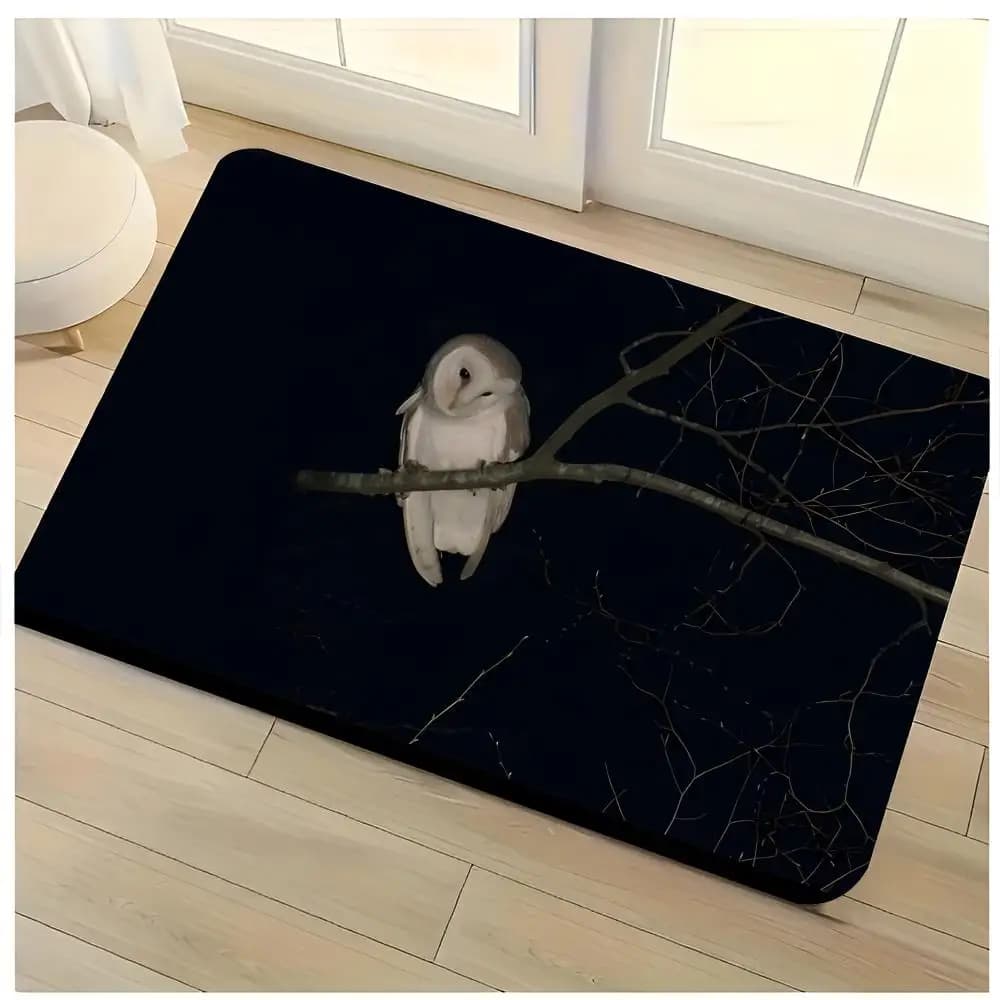 Tappetino da pavimento Wise Owl, lavabile, assorbente, in flanella, antiscivolo, per interni