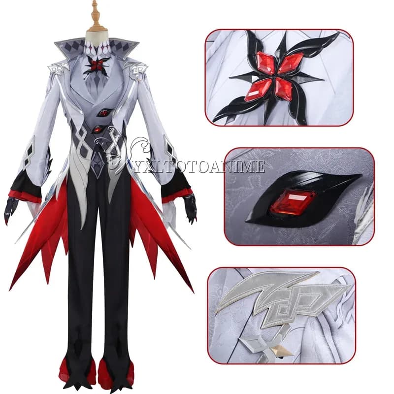 nuova versione Harlequin Costume Cosplay Genshin Impact The Knave Uniform Undici Fatui Harbingers Arlecchino Outfitx;8'm6,