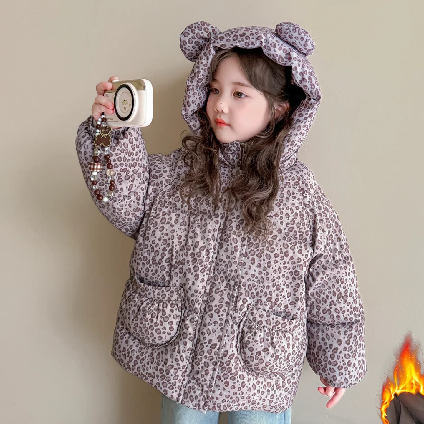 Girl Winter Cotton-Padded Jacket Autumn Thicken Coat Hoodie Keep Warm Tops Child Student Kawaii Fashion New Hot Casual Clothing