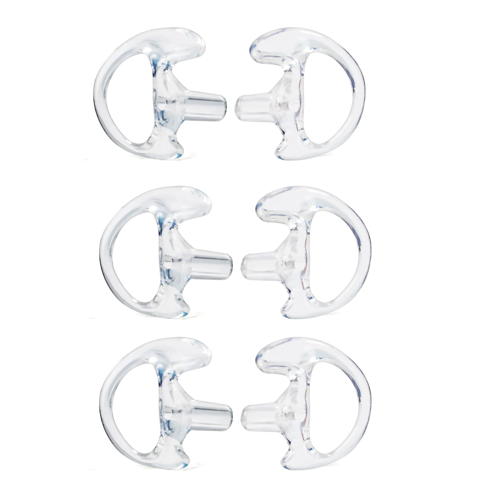 Auricolare di ricambio per auricolari con stampo auricolare in morbido silicone per auricolare con tubo acustico walkie talkie (confezione da 3 paia-medio)