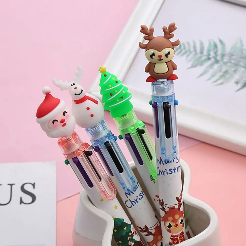 Xmas Santa Claus 0.5mm Cute Christmas Tree Reindeer School Office Christmas Decor Ballpoint Pen Neutral Pens Stationery Gel Pen
