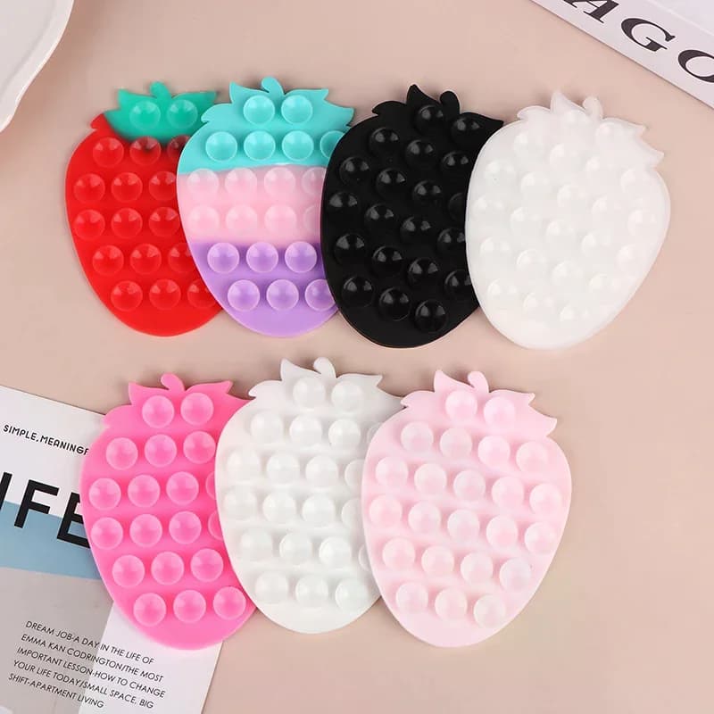 Supporto Universale Portatile per Telefoni Cellulari a Ventosa a Forma di Fragola