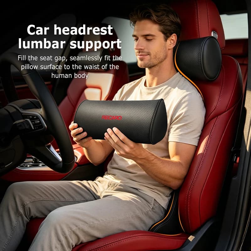 Car Headrest Neck Support Lumbar Cushion Soft Neck Pillow Accessory For Recaro