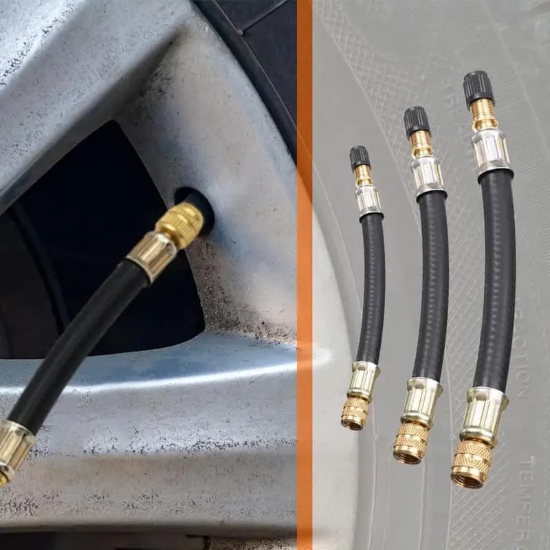 Tubo di prolunga per gonfiaggio valvole per auto Strumenti di riparazione per sgonfiaggio pneumatici Adattatore per pompa d'aria per valvola per pneumatici per ruota di bicicletta per moto