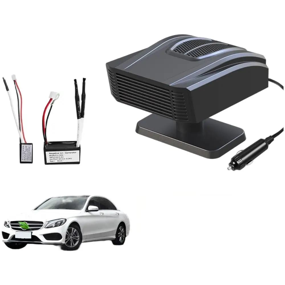Riscaldatore Portatile per Auto 12V 24V con Purificatore d'Aria e Due Modalità di Velocità, Riscaldamento Rapido per Uso Veicolare