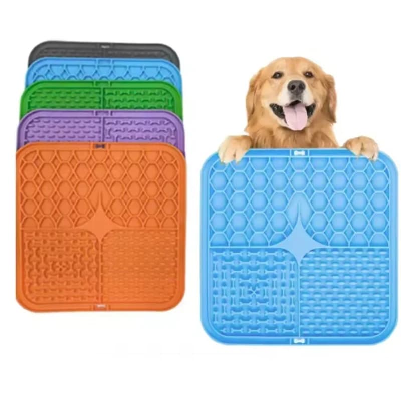 Pet pad per gatti e cani che leccano ciotola per cibo lento in silicone con alimentatore ad aspirazione, addestramento agli animali domestici per fare il bagno, distratare se stessi