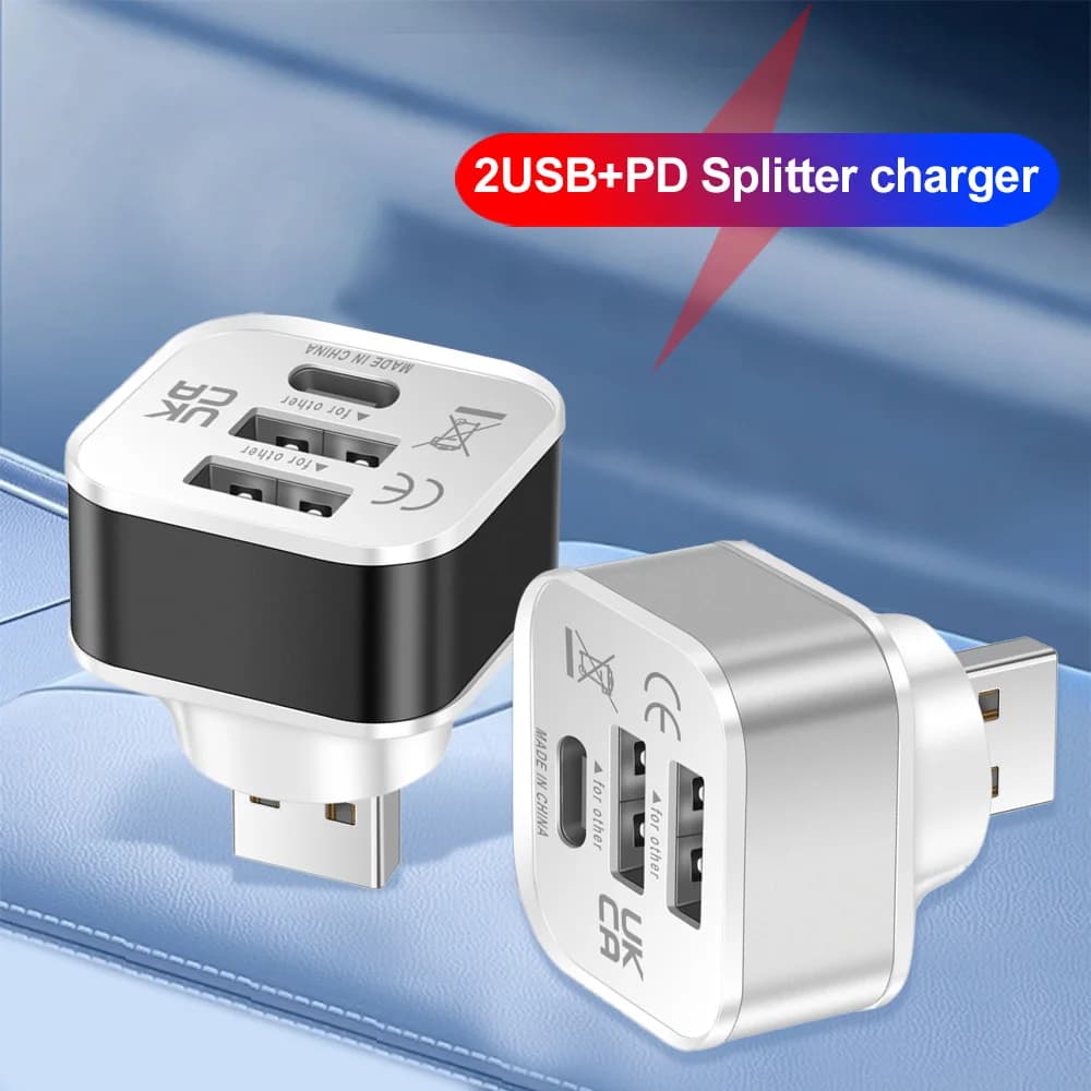 HUB USB 2.0 3 Port USB Extensor Quick Charging Multiple USB Splitter with Bright Indicator for MacBook Computer Accessories