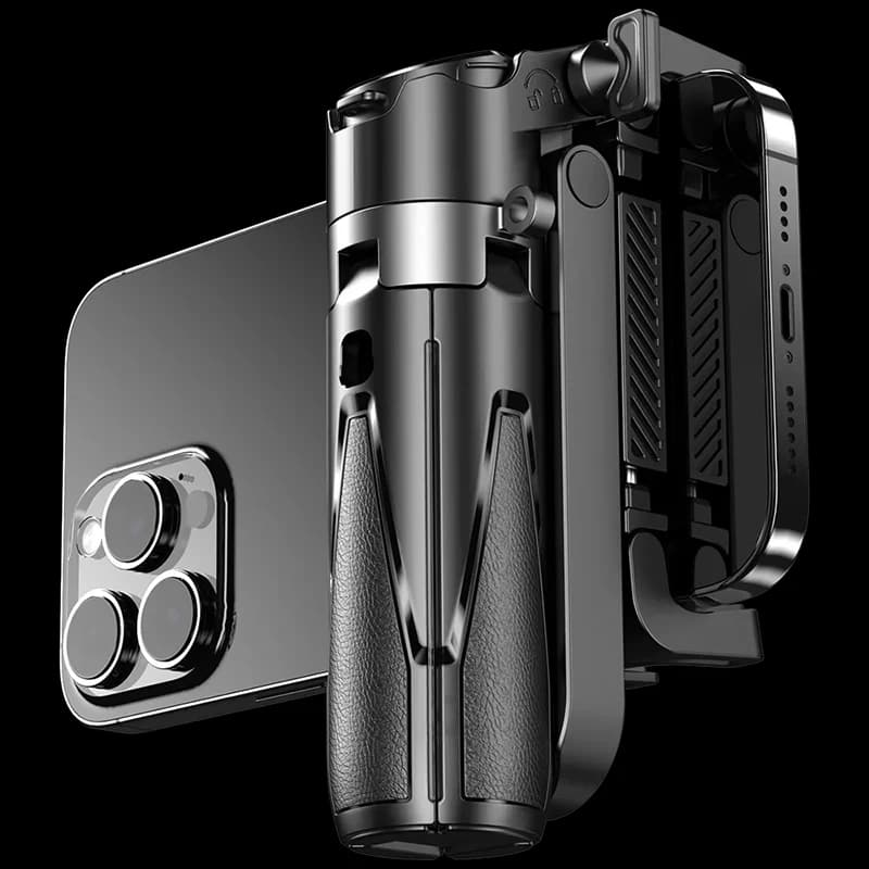 Treppiede Selfie Stick Portatile Pieghevole con Telecomando Bluetooth e Portachiavi per iPhone e Smartphone Generici