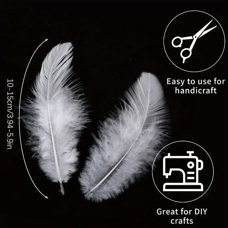 2026-100/200 Pcs White Natural Feathers 10-15cm For Diy Feather Crafts Wedding Party Home Decorations Accessories Dreamcatcher