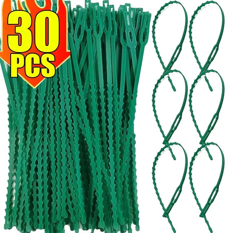 Reusable Green Cable Ties for Car Engine Bay Garden PC Wire Management Self Locking Adjustable Plastic Fastening Strap Organizer
