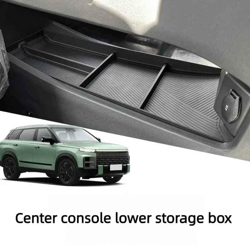 For Jaecoo J7 2023-2025 Car Center Console Lower Storage Box Armrest Storage Organizer Tray Interior Space Classification Tools